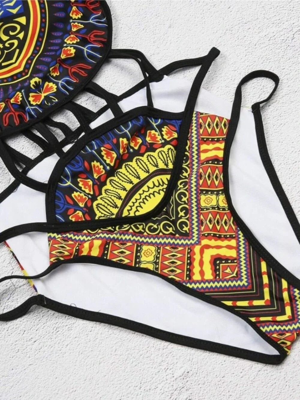Tribal Print Cutout One-Piece Swimsuit - Picture 5 of 7